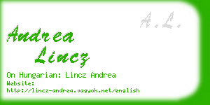 andrea lincz business card